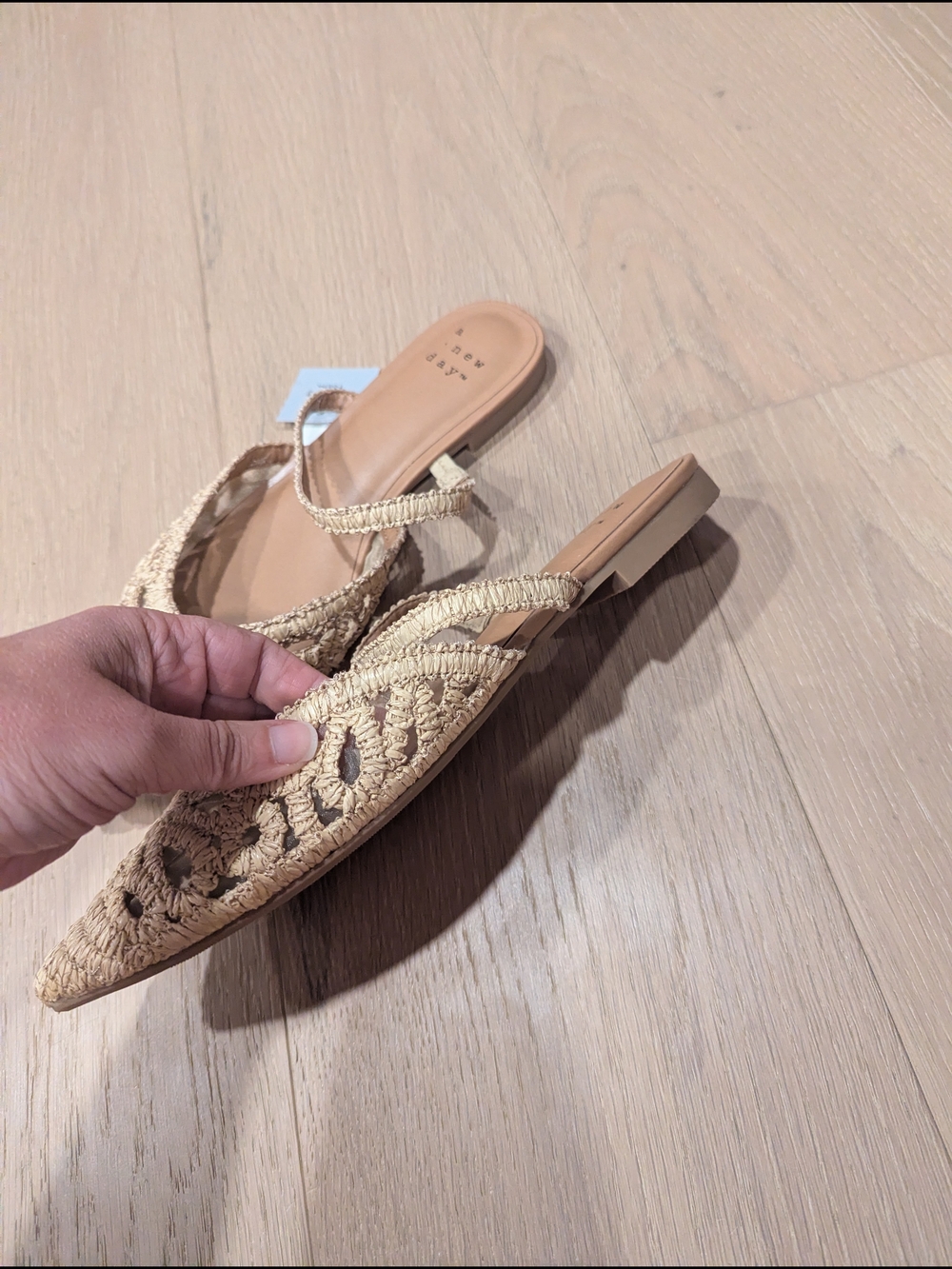 a new day Natural Woven Pointed-Toe Mule with Strap - Picture 9 of 10